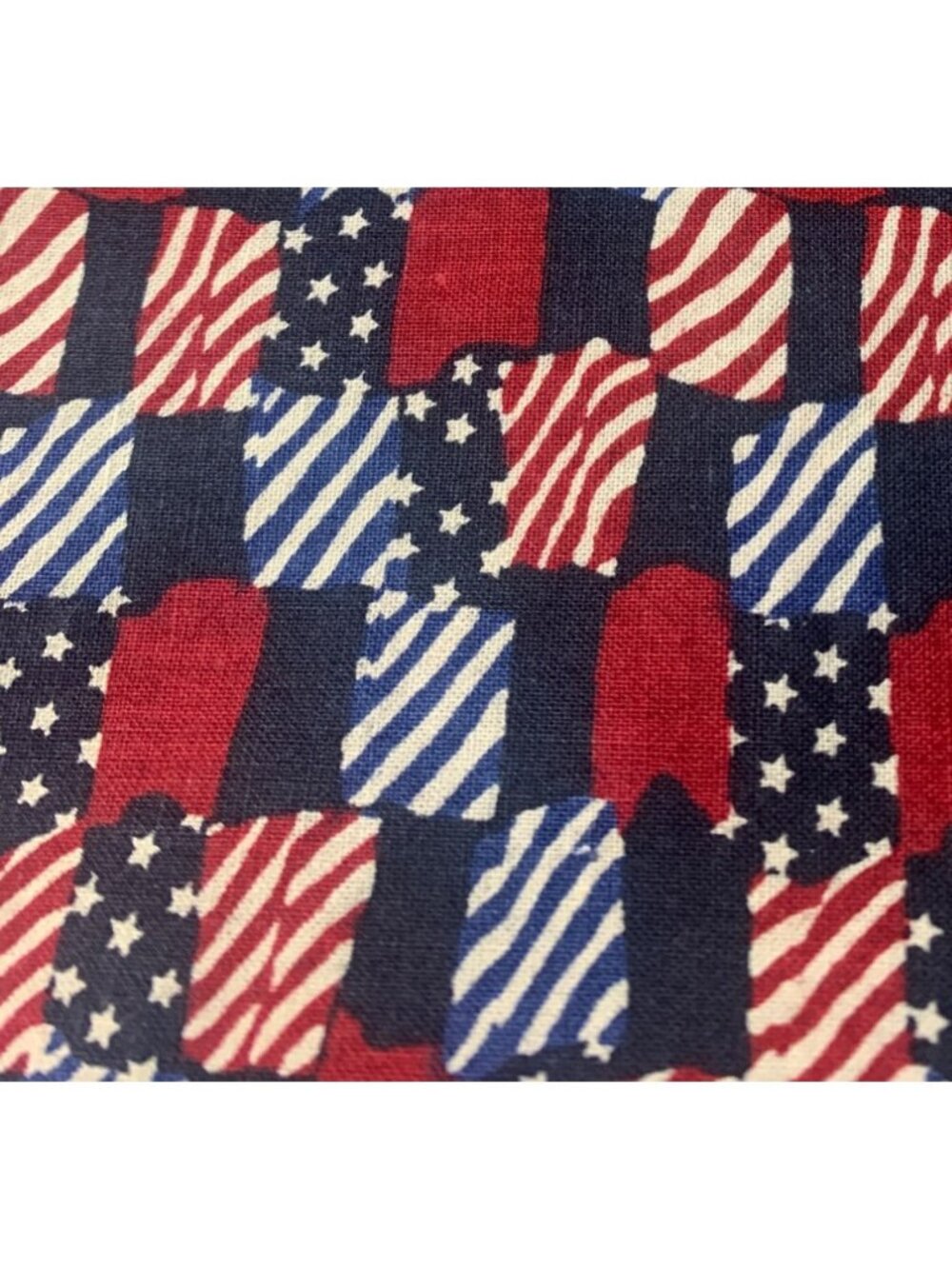 1/2 yard x 46" USA Flag Pattern Cotton Fabric Patriotic Red White Blue Quilting